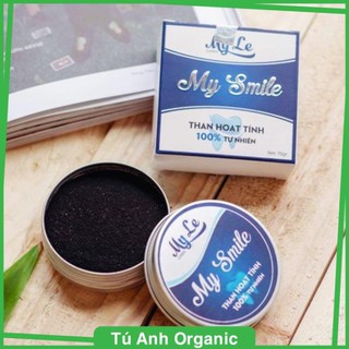 [SP CHÍNH HÃNG] - Trắng răng than hoạt tính My Smile 70gr, bột đánh răng làm trắng răng từ than hoạt tính .