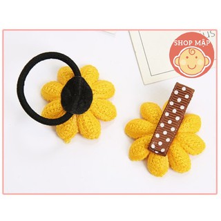 Kẹp tóc mái, dây buojc tóc hoa hướng dương dễ thương cho bé gái PKB002