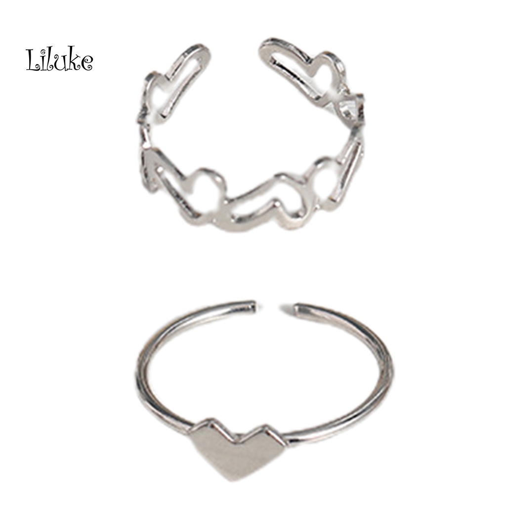 Nhẫn Hợp Kim Mạ Vàng / Bạc Kiểu Dáng Đơn Giản Thời Trang Cho Nữ