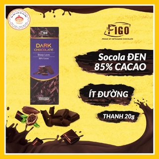 Socola đen nguyên chất 85% cacao giảm cân Figo 20g