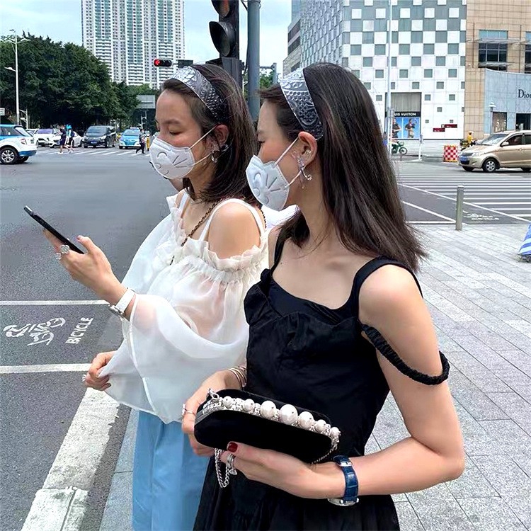 Cài Tóc Haimeikang Trong Suốt Họa Tiết Quả Dứa Xinh Xắn Thời Trang Cho Nữ