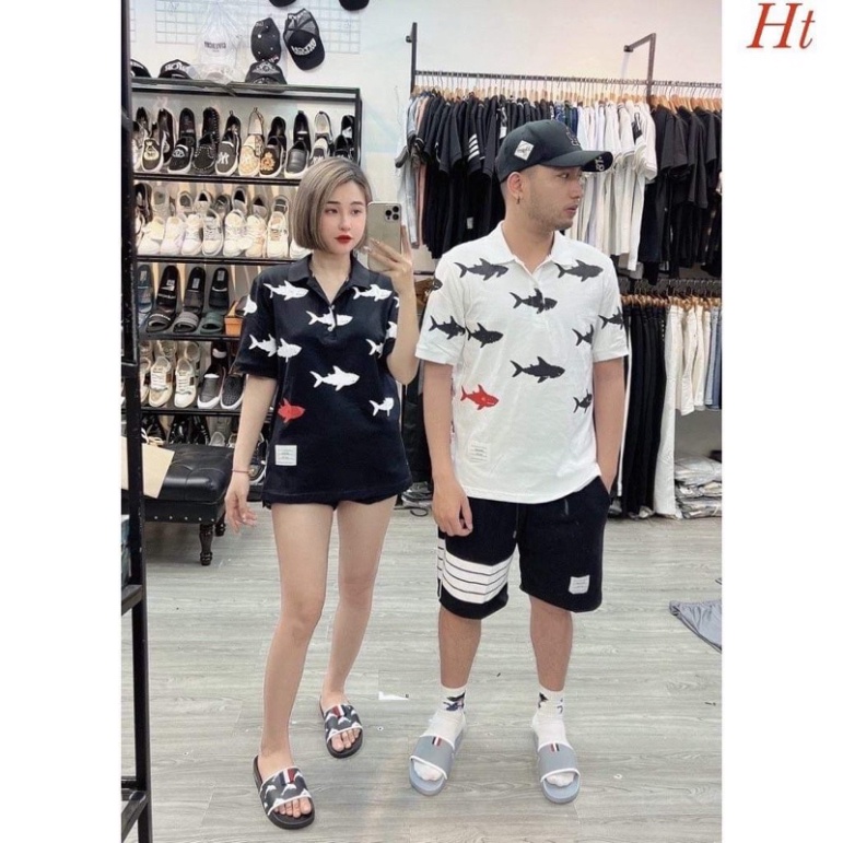 Áo polo cá đen đỏ HT12 0521