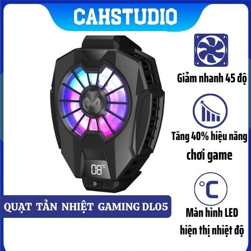 Quạt tản nhiệt làm mát điện thoại tản nhiệt sò lạnh MEMO DL05 FL01 Siêu lạnh, hiển thị nhiệt độ, LED RGB