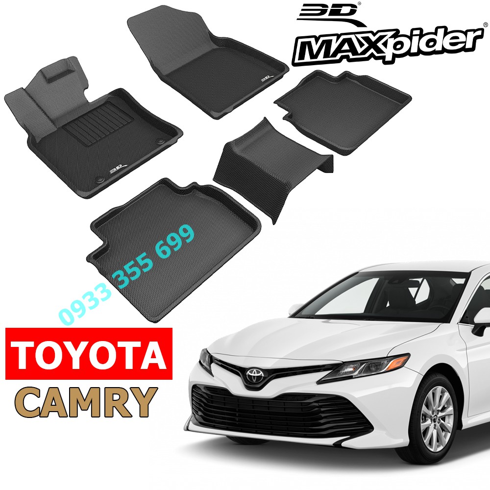 Thảm Lót Sàn TOYOTA CAMRY chính hãng 3D MAXpider KAGU 2019(mới) 2020 2021 2022 2023 2024 2025