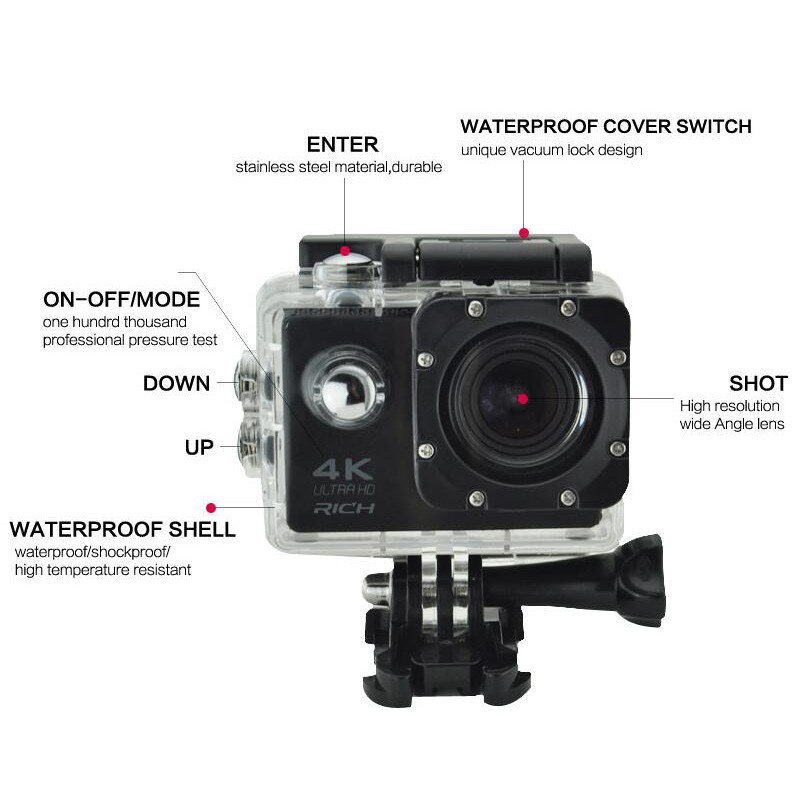 Máy quay hành trình f60 WiFi LCD 1080P chống nước | BigBuy360 - bigbuy360.vn