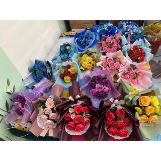 hoa hồng ghép cánh bằng giấy nhún thủ công