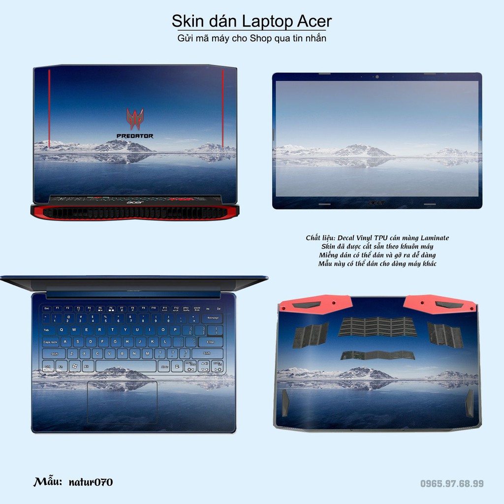 Skin dán Laptop Acer in hình thiên nhiên nhiều mẫu 3 (inbox mã máy cho Shop)