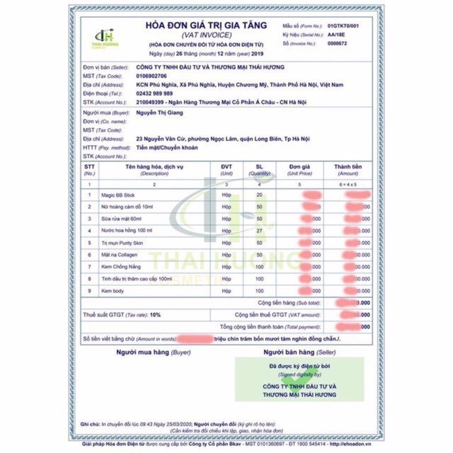 Kem chống nắng Linh Hương Công ty TNHH đầu tư và thương mại Thái Hương