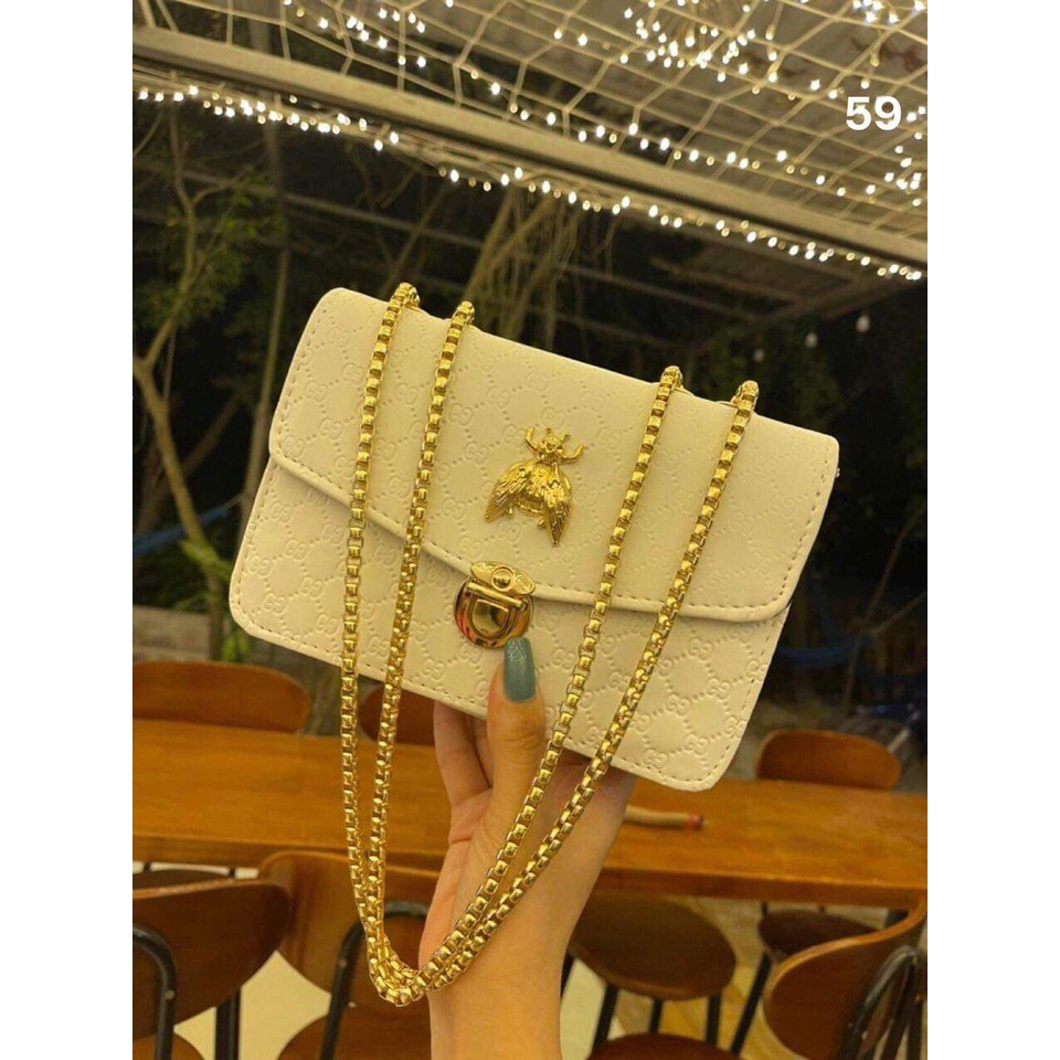 Túi xách nữ họa tiết con ong đeo chéo kẹp nách sang chảnh