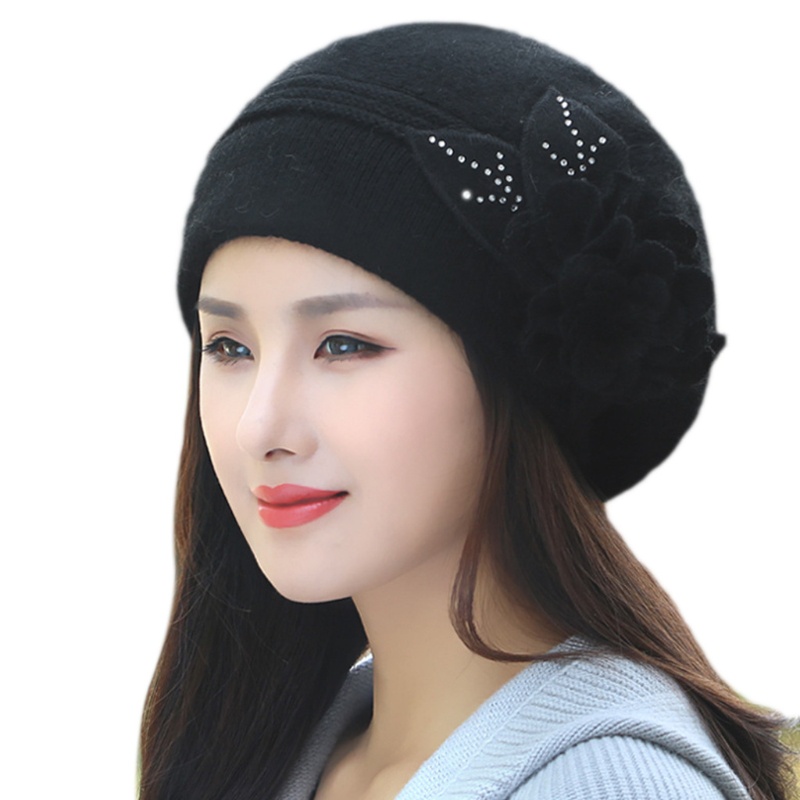 Mũ Beret Dệt Kim Phối Màu Thời Trang Thu Đông Cho Nữ