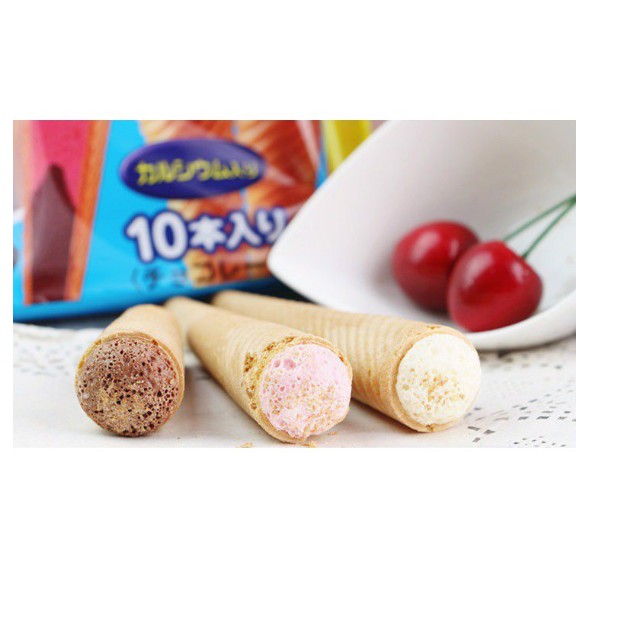 Bánh Ốc Quế Nhân Kem Glico Nhật Bản