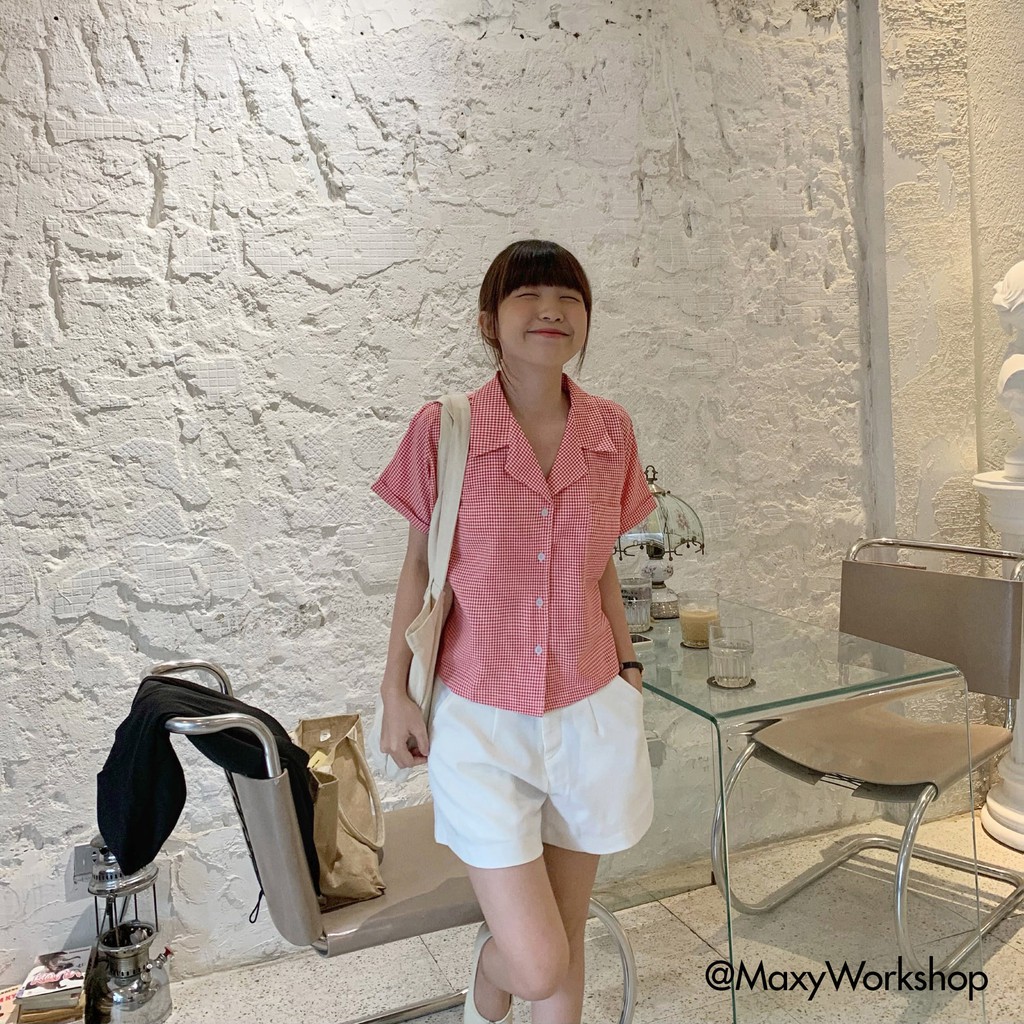 Quần short trắng năng động white short Maxy Workshop
