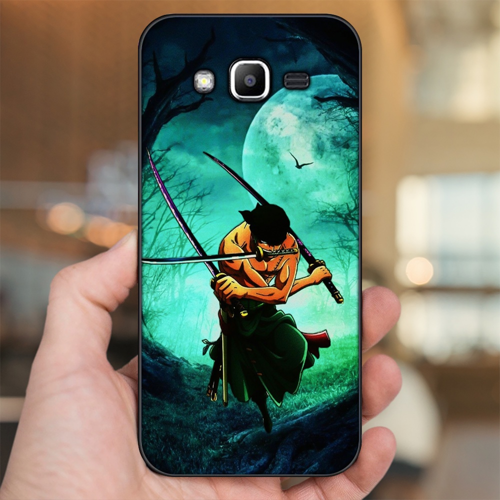 Ốp lưng Samsung J2 Prime, J3 2016, J5 2015 viền đen in hình Zoro One Piece