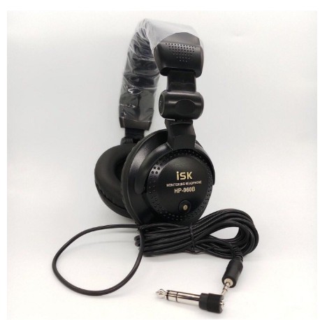 Tai Nghe Kiểm Âm Chuẩn Phòng Thu- Tai Nghe Chụp Tai Có Dây- Tai Nghe ISK HP960B Cao Cấp Chính Hãng