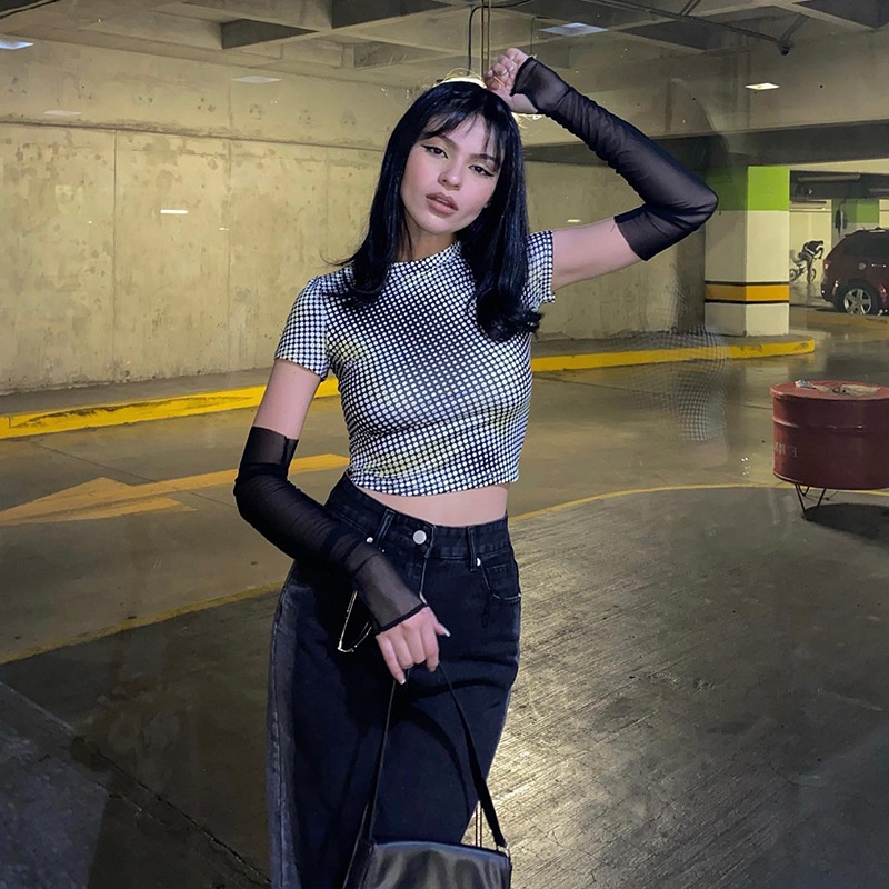 Áo Thun Nữ Tay Dài Chấm Bi Thời Trang Trẻ Trung