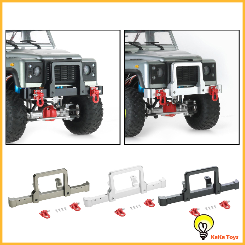 [KaKa Toys]RC Car Front Bumper RC Crawler Aluminium Alloy Bumper with Shackles for MN D90 99S 1/10 Car Upgrade Part Accessory