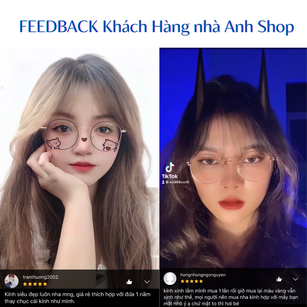 Kính tròn mắt bé nam nữ chất liệu kim loại thời trang  5281 - 29120