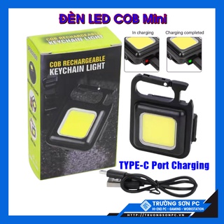 Đèn LED COB Mini Có Móc Khóa Đa Năng Sạc Cổng Type-C - USB Tiện Dụng | Dây cáp USB kết nối máy in 1.5m