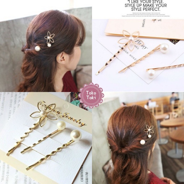 🎀Sét 3 kẹp tóc hoa mai ulzzang tiêu thư baby