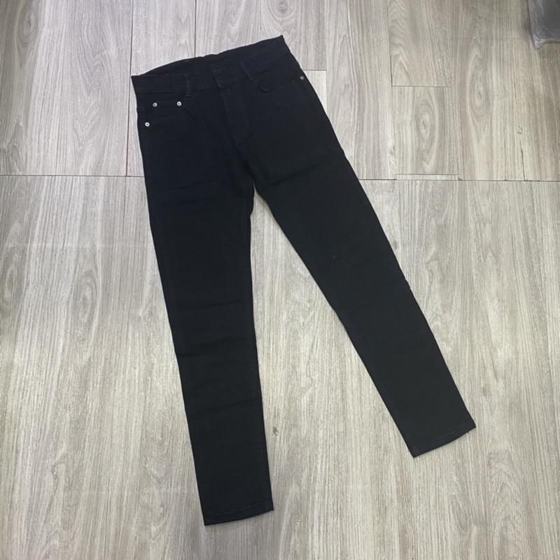 Quần bò nam đen trơn chất sịn học sinh 1529-2395, quần jean nam đen trơn dáng vừa dễ mix đồ, Bin Store