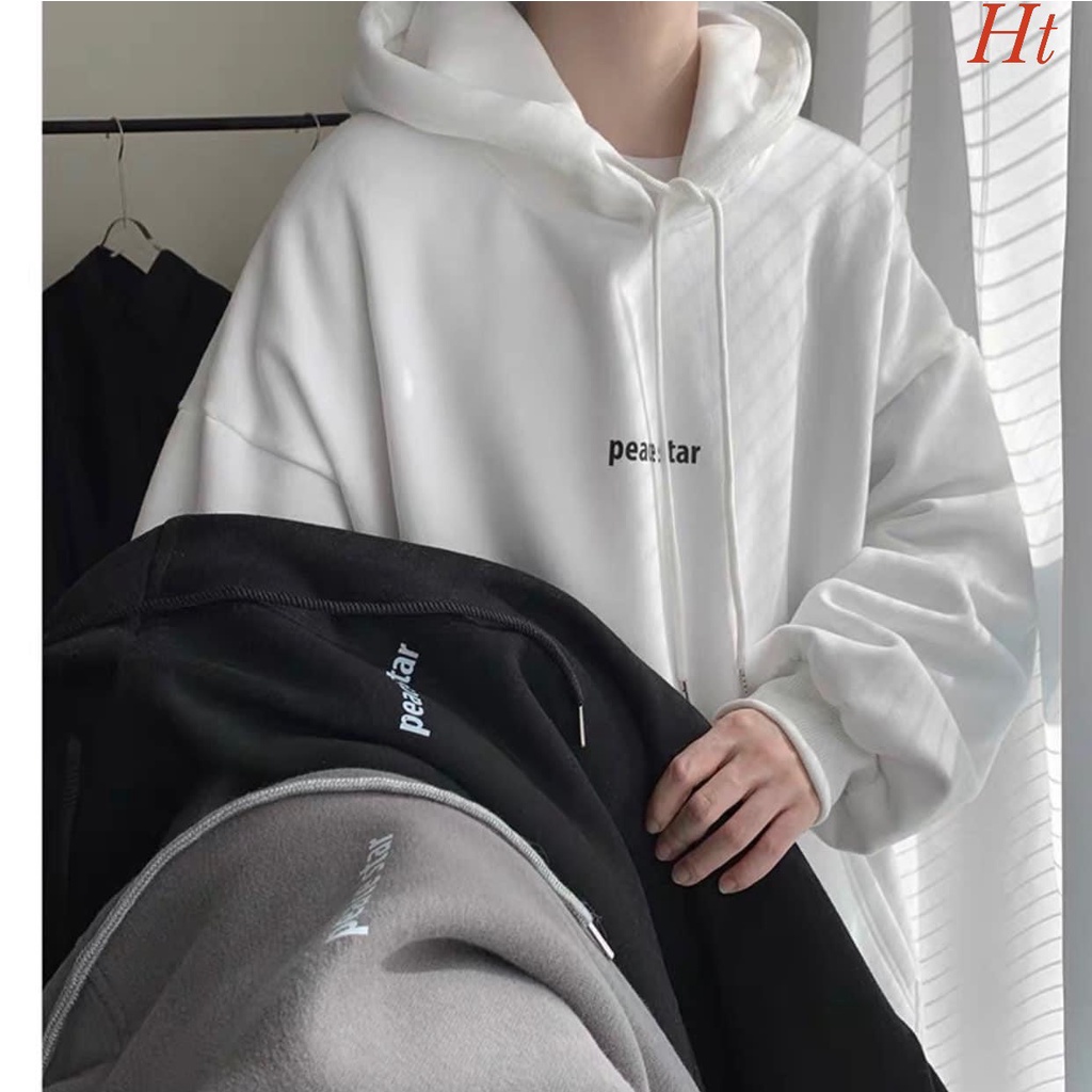 Áo hoodie P.EA 🤗 chất nỉ cotton form thụng Tay chuông, mũ cực xinh