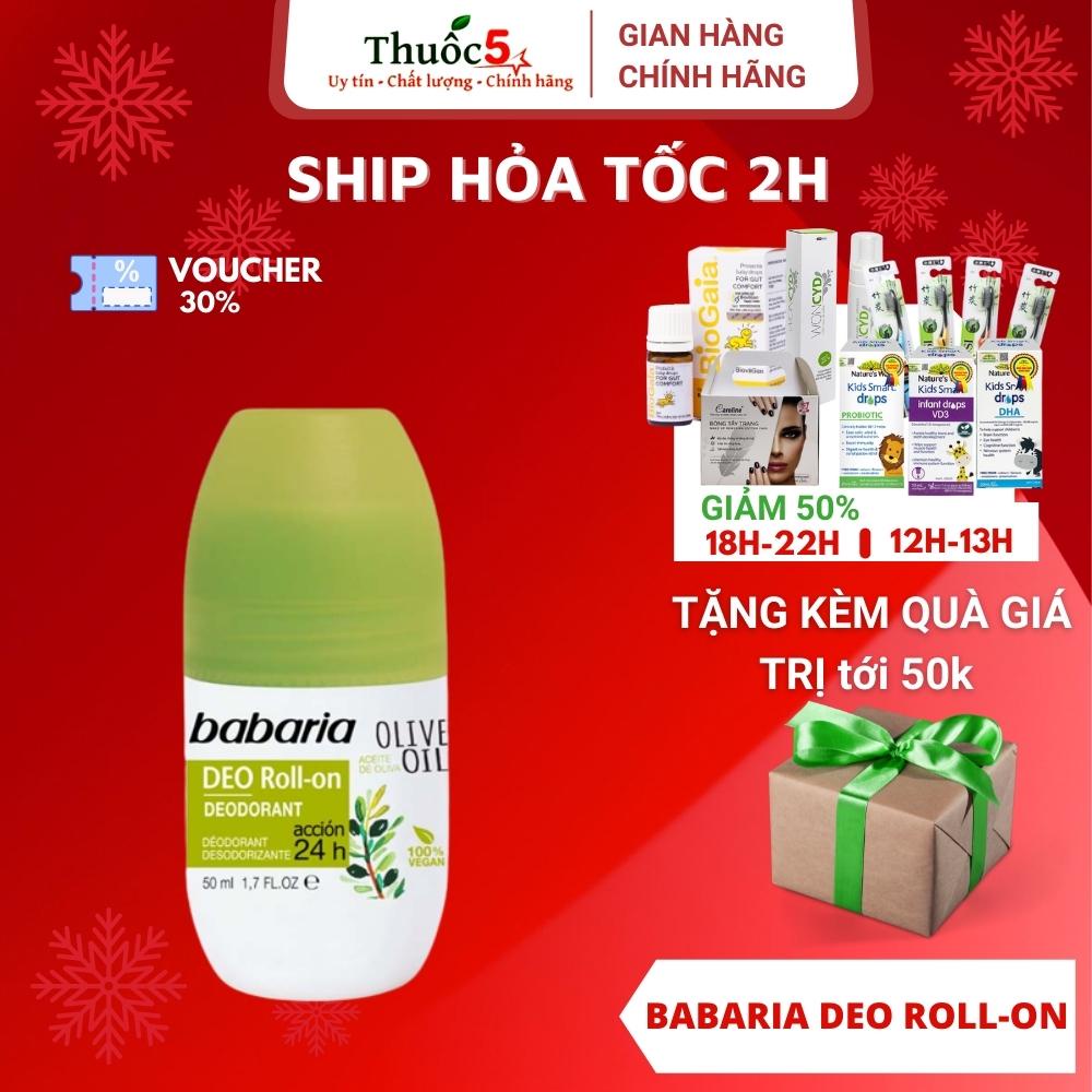 [GIÁ GỐC] Babaria Deo Roll-on lăn khử mùi dưỡng da - Chai 50ml