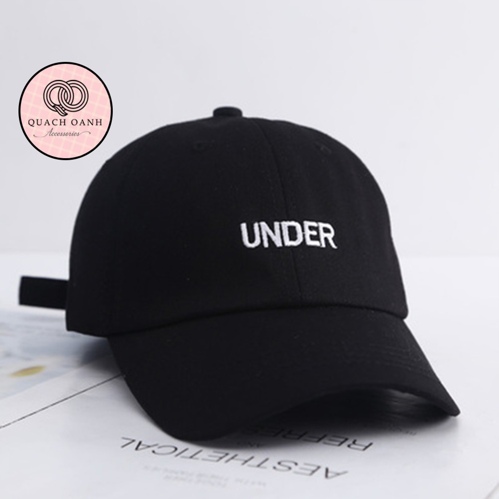[Mã SKAMCLU8 giảm 10% cho đơn từ 100K] Mũ lưỡi trai bóng chày thêu under unisex phong cách hàn quốc – MU75