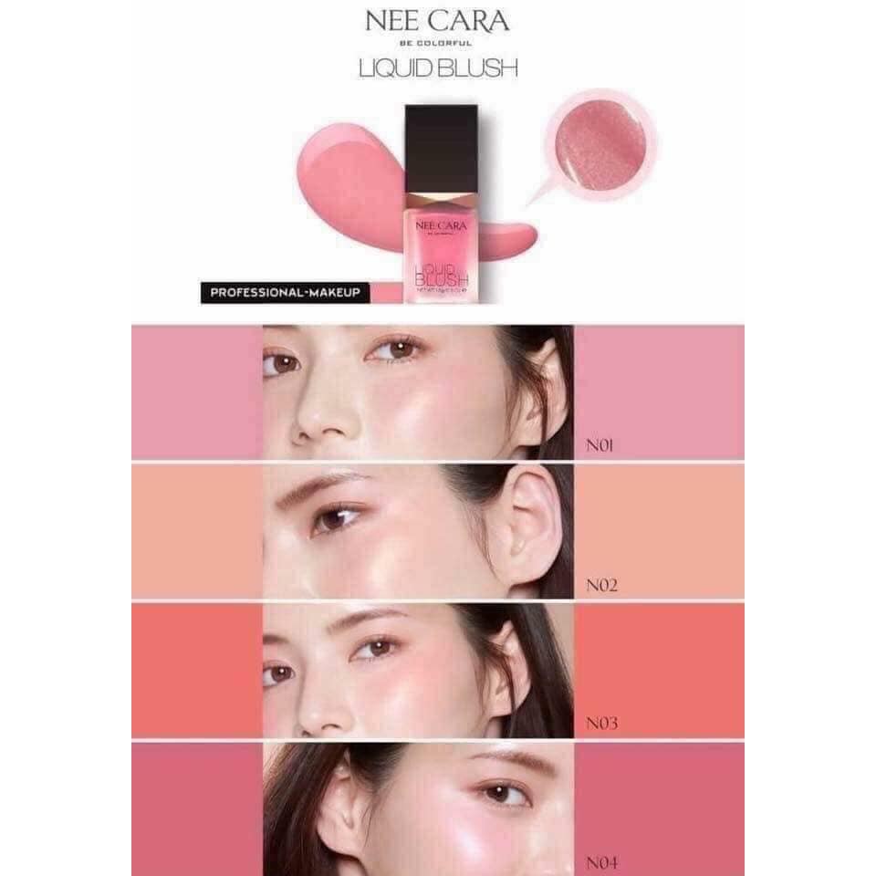 MÁ HỒNG KEM NEE CARA COLOR HIGH QUALITY LIQUID BLUSH | BigBuy360 - bigbuy360.vn