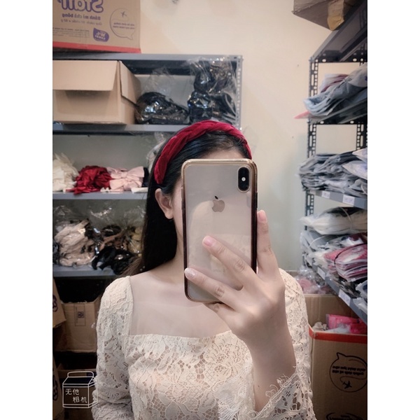 [Giá hủy diệt] [Ảnh thật] Bờm tóc tết chất liệu vải nhung sang trọng cho bé diện tết