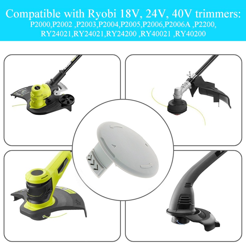 Mũ Lưỡi Trai Thay Thế Cho Máy Hút Bụi 993373001 Nắp Cuộn Dây AC14HCA Cho Máy Cắt Cỏ Ryobi One + 18V, 24V, 40V