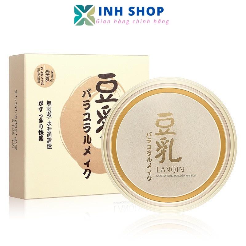 Phấn Lanqin che khuyết điểm dạng bột đậu nành dưỡng ẩm làm trắng da lâu trôi kiềm dầu XinhPhPh 66
