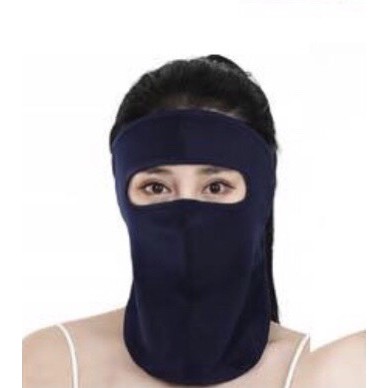 Khẩu trang Ninja chống nắng, vải thun cotton, có thun giữ phía sau, che kín mặt, trán, nhiều màu lựa chọn | BigBuy360 - bigbuy360.vn