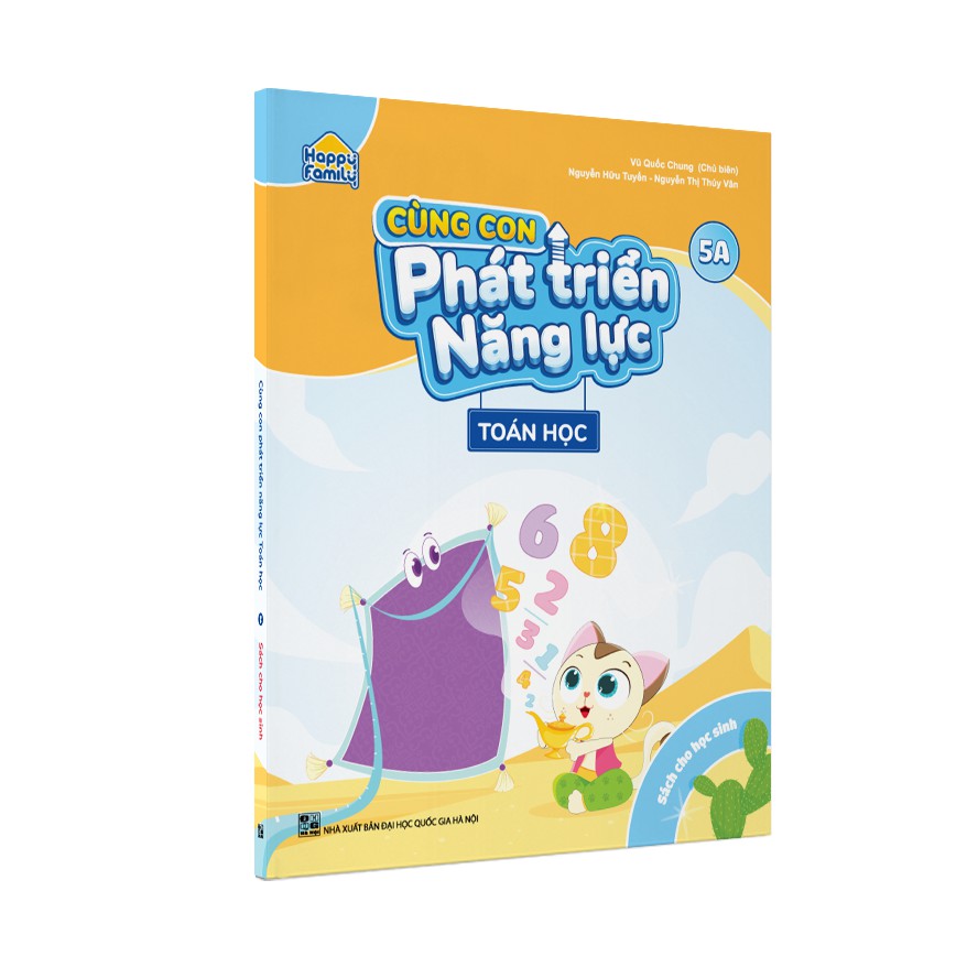 Sách - Combo 4 cuốn Happy family Cùng con phát triển năng lực Toán lớp 5 tập 1