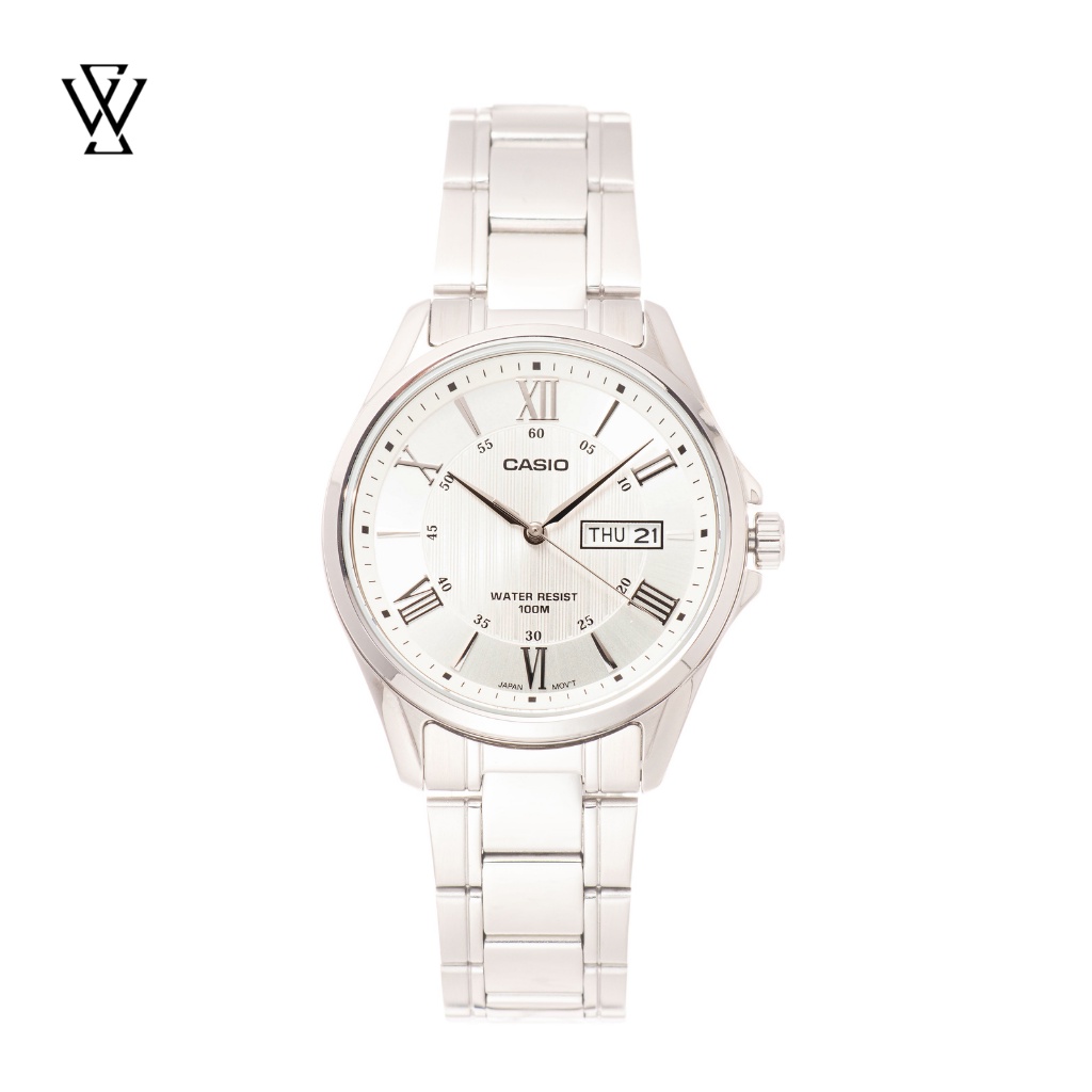 Đồng Hồ Quartz Nam Casio WATCHSTORE MTP-1384D-7A Thiết Kế Kính Khoáng 41mm, Dây Kim Loại, Vỏ Thép Không Gỉ