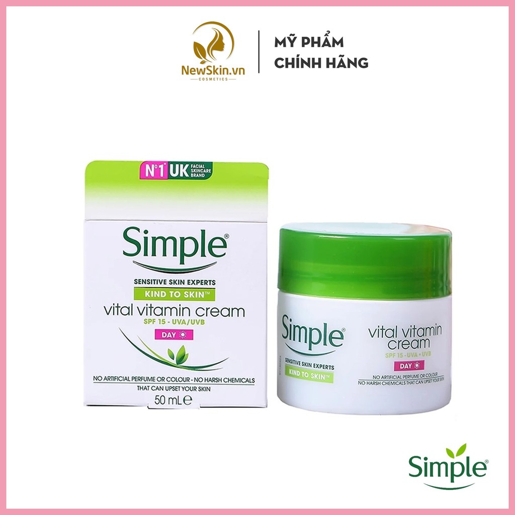 Kem Dưỡng Ban Đêm Cho Da Nhạy Cảm Simple Kind To Skin Vital Vitamin 50ml