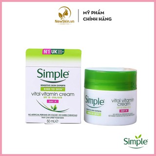 Kem Dưỡng Ban Đêm Cho Da Nhạy Cảm Simple Kind To Skin Vital Vitamin 50ml