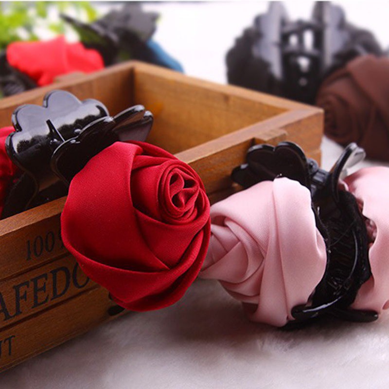 Kẹp tóc hình hoa hồng xinh xắn dành cho nữ