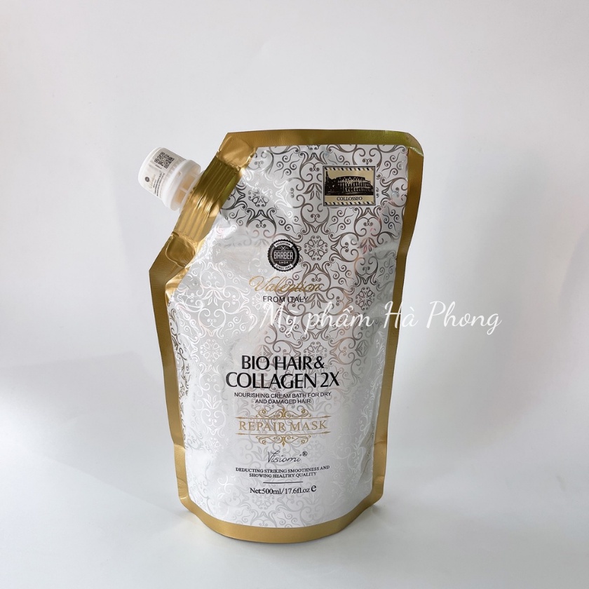 Hấp Tóc VALENTION BIO HAIR & COLLAGEN 2X Phục Hồi Mềm Mượt Thơm Lâu 500ml