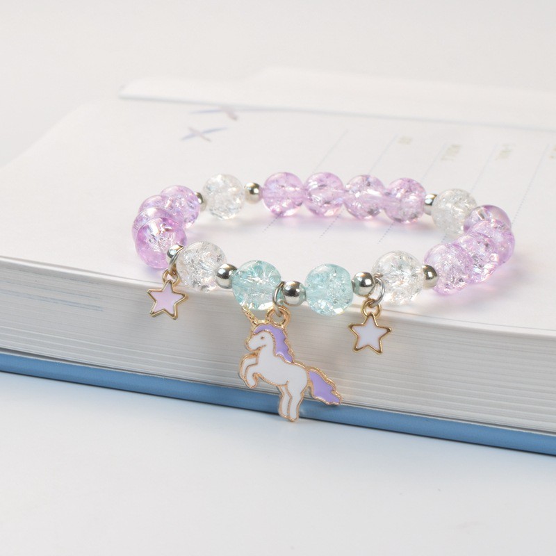 Vòng tay đính hạt pha lê co giãn xinh xắn đáng yêu cho bé gái làm quà sinh nhật | BigBuy360 - bigbuy360.vn