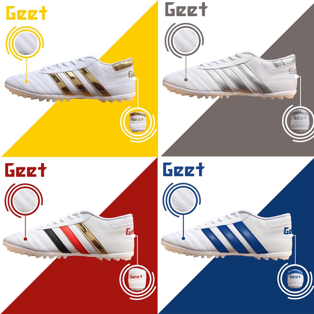 Giày bóng đá 3 Sọc Geet size 36 đến 43 đã khâu full đế,tặng tất diệt kim với băng keo