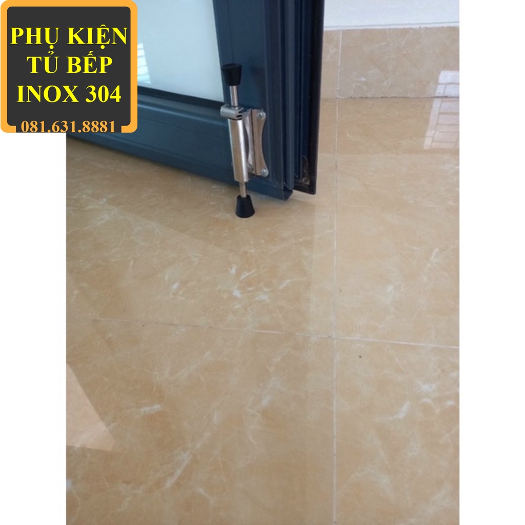 Chân hãm cửa inox 304, chân chống giữ cửa chính đạp thông minh bản mới 2022 có lẫy hãm mở nhanh cực chắc