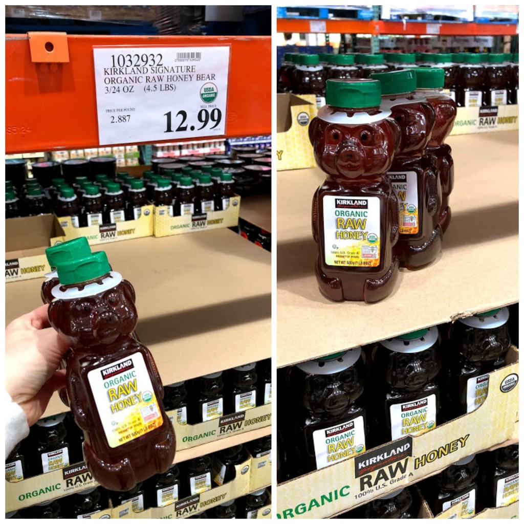 Mật Ong Gấu Hữu Cơ Kirkland Signature Organic Raw Honey 680g Hàng Chuẩn Mỹ