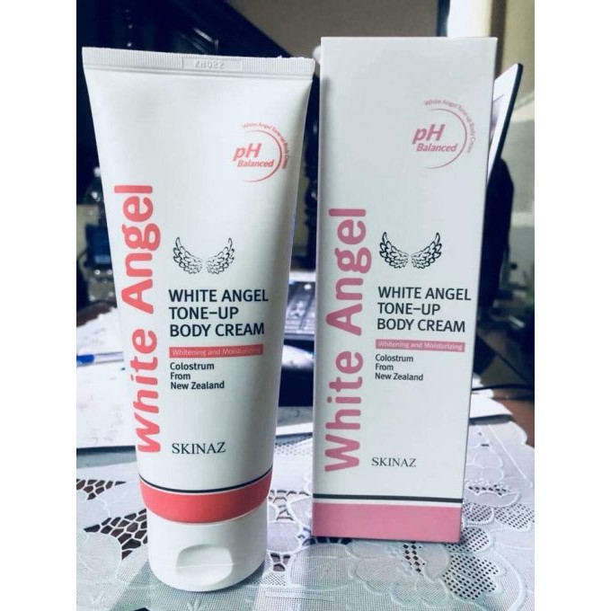 𝗞𝗘𝗠 𝗕𝗢𝗗𝗬 𝗦𝗞𝗜𝗡𝗔𝗭 WHITE ANGEL TONE UP – 200ml