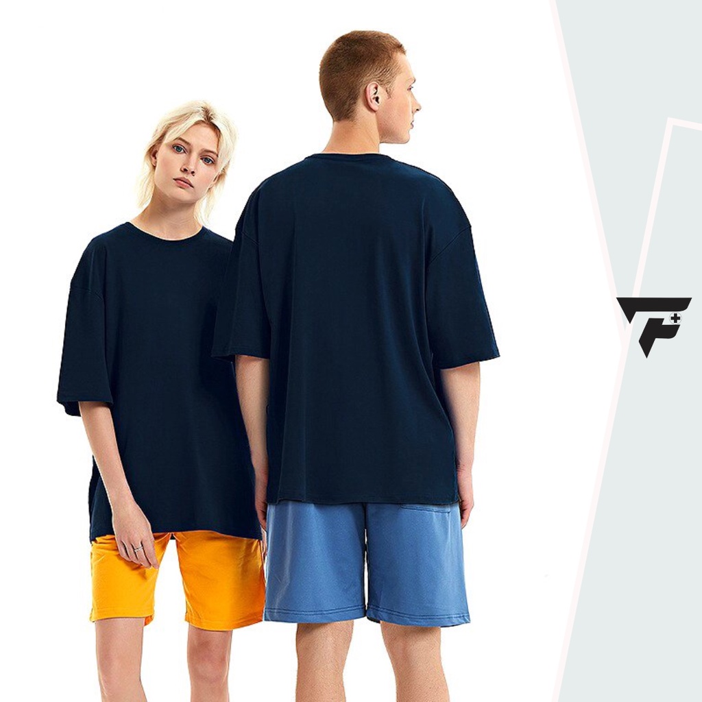 Áo thun basic nam nữ unisex phông trơn tay lỡ form rộng cổ tròn thun cotton mát co giãn 4 chiều FPLUS FP13