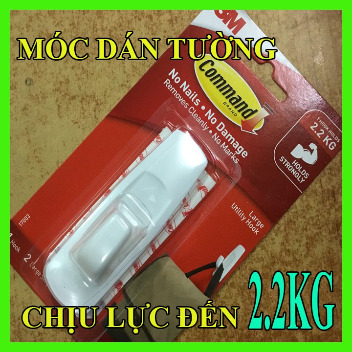 Móc dán tường 3M - Chịu lực nặng lên đến 2,2kg, mocdantuong