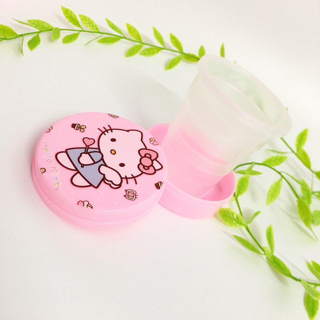 🌸🌸Cốc nhựa gấp gọn thông mình Hello Kitty