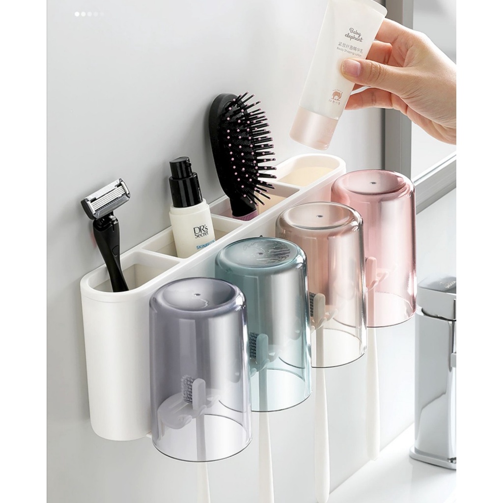 Kệ Cài Bàn Chải Đánh Răng ECOCO Gắn Tường Chắc Chắn