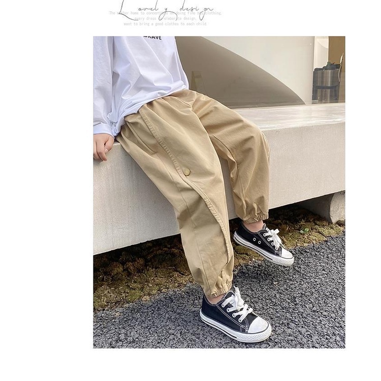 Quần dài vải mỏng thời trang phương Tây phong cách cá tính cho bé trai
