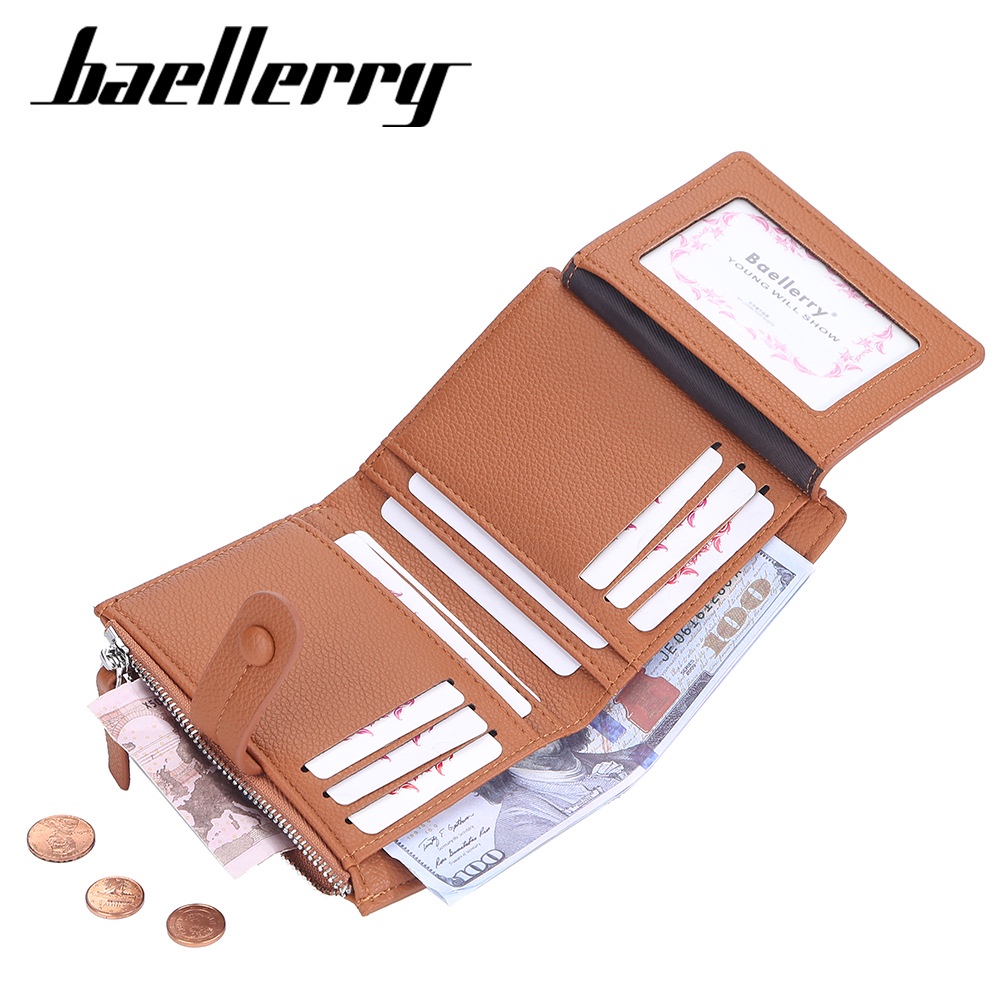 Ví Gấp Ba Khúc Baellerry Phong Cách Hàn Quốc Cho Nữ