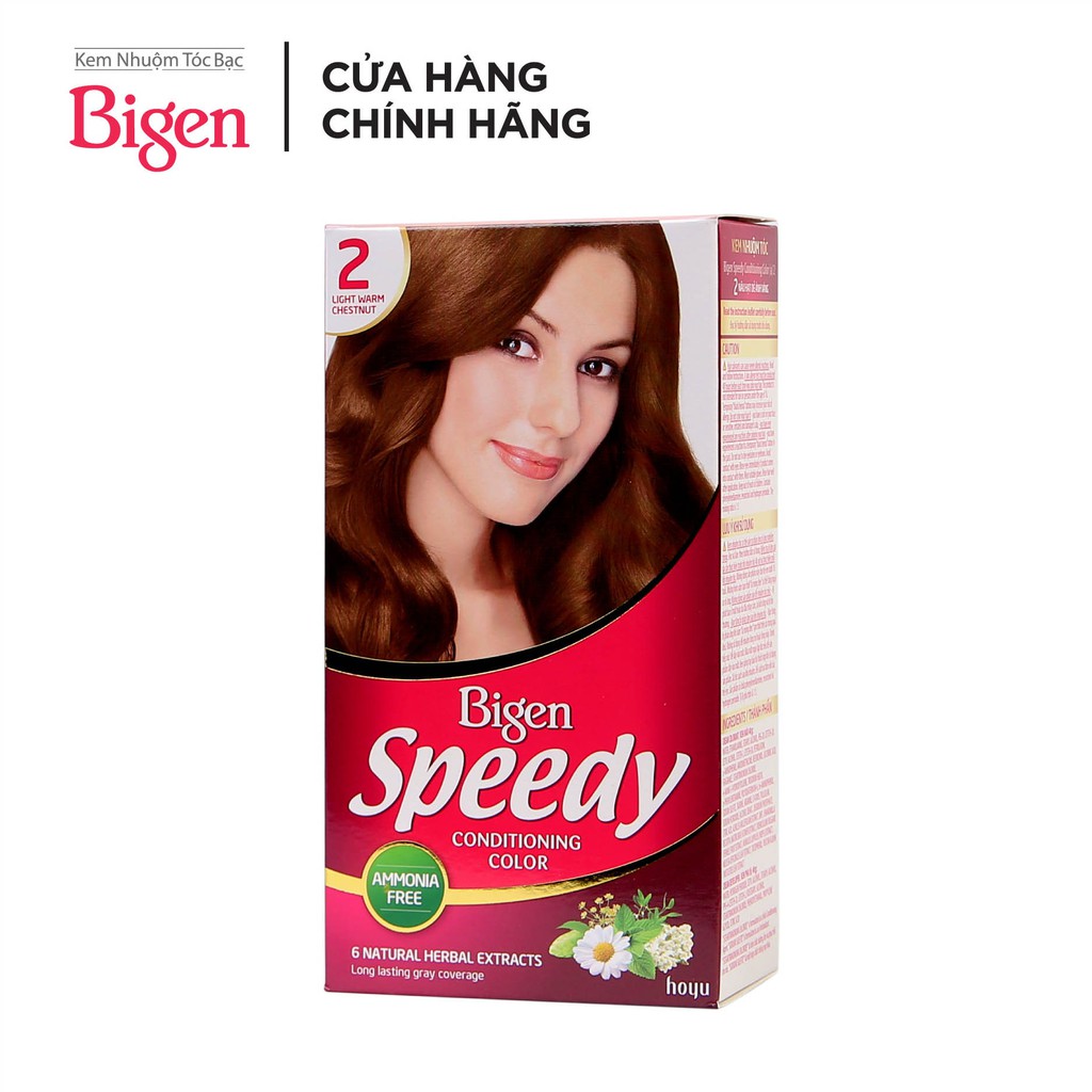 Thuốc nhuộm tóc phủ bạc dạng kem Bigen Speedy Conditioning Color 80ml